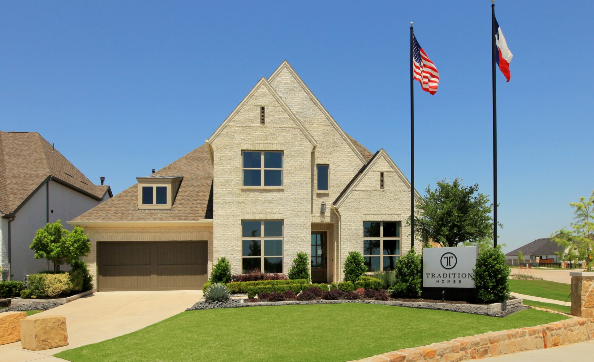 Tradition Homes 60' model in The Parks at Wilson Creek community in Celina