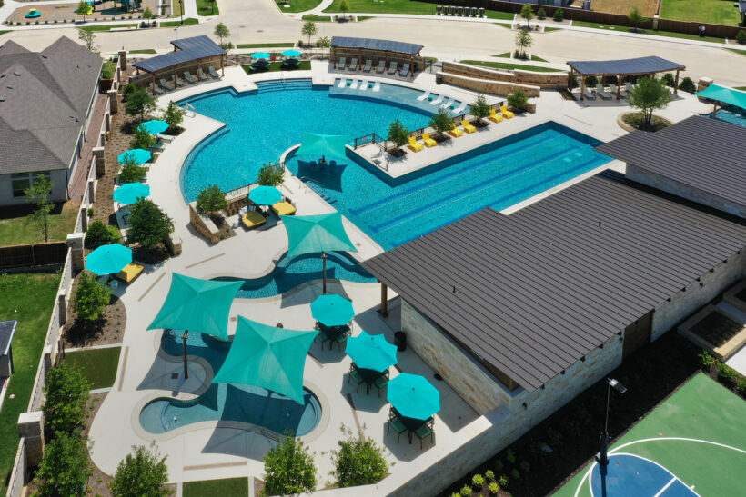 Resort Pool in The Parks at Wilson Creek community in Celina