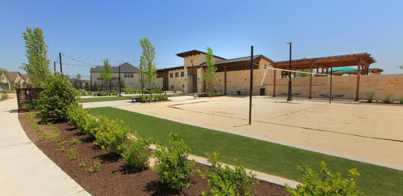 Volleyball Court in The Parks at Wilson Creek community in Celina