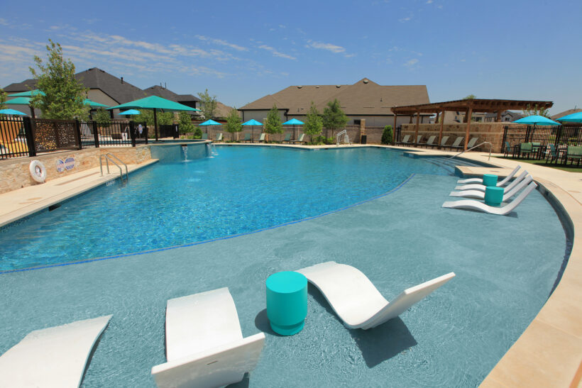 Resort pool at The Parks at Wilson Creek community in Celina